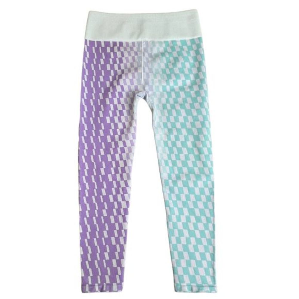 Fabletics Womens Multicolored Checkered High Waisted Seamless‎ 7/8 Leggings XL - Picture 2 of 8